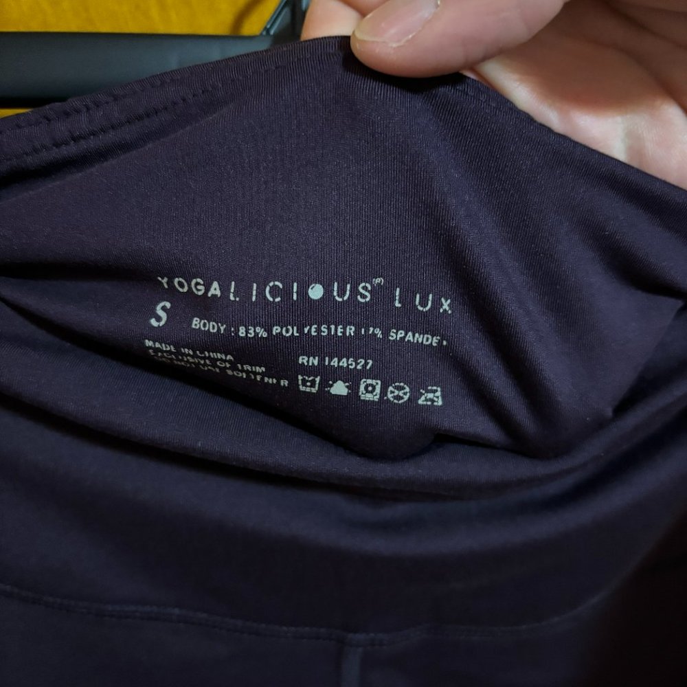 Yogalicious Leggings Deep Purple Size Small - Picture 9 of 9
